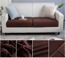 2 Large Stretch Chair Sofa Seat Cushion Cover Couch Slipcover Chocolate Brown for sale  Shipping to South Africa