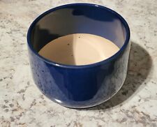 Sapphire Blue Ceramic Medium Planter with Drainage Hole and Saucer, used for sale  Shipping to South Africa