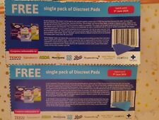 Tena coupons single for sale  CHESTERFIELD