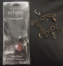 Used, The Twilight Saga -  Jacob Chunky Charm Bracelet and Triple Chain Necklace for sale  Shipping to South Africa