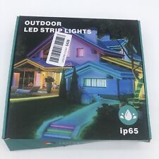 Tira de luces LED para exteriores de 60 ft sincronización de música RGB IP65 - control de aplicaciones sin control remoto, usado segunda mano  Embacar hacia Argentina