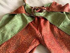 100% Pure Silk - Reversible Thai Fisherman/Massage Pants - Wrap Around , used for sale  MAIDSTONE
