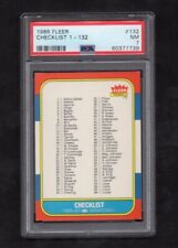 1986 Fleer Basketball Checklist 1-132 #132 PSA 7 NM for sale  Shipping to Canada