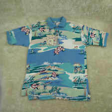 Camisa polo masculina manga curta Bluewater Wear adulto grande azul ilha havaiana, usado comprar usado  Enviando para Brazil