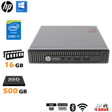 Used, HP i7 CPU / 16GB Ram / 500GB SSD WiFi Bluetooth 600 G1 Mini Desktop PC MFF WIN10 for sale  Shipping to South Africa