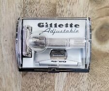 Navaja de seguridad ajustable Gillette -G2 Fat Boy con estuche y cuchillas. Excelente. segunda mano  Embacar hacia Argentina