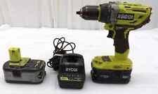 Ryobi P251 18Volt Li-Ion ONE+ Brushless Hammer Drill Driver W/2x 4Ah Batteries for sale  Syracuse