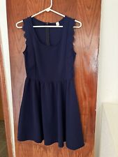 Vestido feminino grande azul marinho curto sem mangas zíper nas costas, usado comprar usado  Enviando para Brazil
