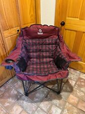 Silla de campamento acolchada cómoda Guide Gear de gran tamaño XL, capacidad de 400 libras, cuadros rojos segunda mano  Embacar hacia Argentina