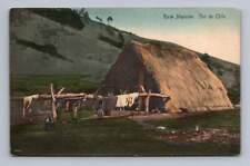 Casa Mapuche India Ruka ~ Antigua Postal CHILE Andes Temuco Cautin años 1910, usado segunda mano  Embacar hacia Argentina