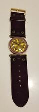Reloj de pulsera vintage Mod con correa de terciopelo púrpura inglés antiguo para mujer , usado segunda mano  Embacar hacia Argentina