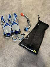 Body Glove Youth Size Blue Diving Kit With Goggles, Flippers, Snorkel, and Bag, used for sale  Shipping to South Africa