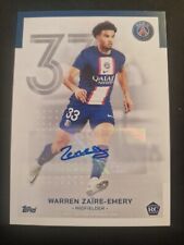 Topps PSG Team Set Warren Zaïre-Emery RC Base Auto comprar usado  Enviando para Brazil