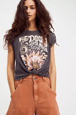 Free people daydreamers the doors roll sleeve twist front tee small gray for sale  Shipping to South Africa