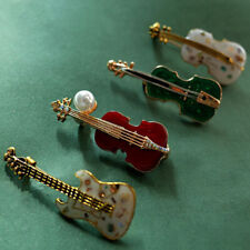 Moda Instrumentos Musicais Broches Guitarra Violino Violoncelo Piano Pins para Mulheres, usado comprar usado  Enviando para Brazil