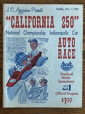 1968 Indy Car California 250 Race Program Parnelli Jones Capa Hanover Speedway, usado comprar usado  Enviando para Brazil