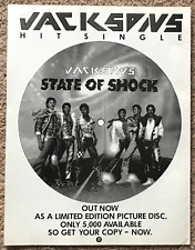 THE JACKSONS - STATE OF SHOCK 1984 Full page UK magazine ad MICHAEL JACKSON segunda mano  Embacar hacia Argentina
