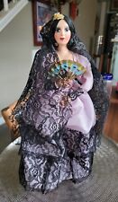 MUÑECA Munecos De Colección CARSELLE Mexicano-Señorita Española 12" Lila y Encaje Negro segunda mano  Embacar hacia Mexico