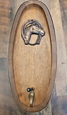 Used, Vintage Wood Whiskey Barrel Bar Hanging Wall Liquor Keg Spigot Horse Western for sale  Shipping to South Africa