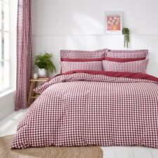 Portloe Woven Gingham Mulberry Duvet Cover & Pillowcase Set - Single Bed, used for sale  Shipping to South Africa