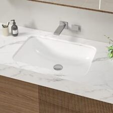 Glacier Bay 22 in White Ceramic Bathroom Sink Undermount Rectangular Vessel Sink, used for sale  Shipping to South Africa