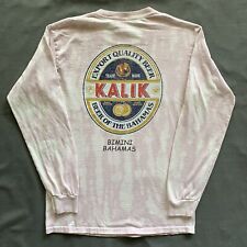 Camisa Kalik Beer manga longa adulto pequena rosa corante alvejante cerveja bimini usada comprar usado  Enviando para Brazil