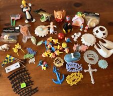 Vintage 100+ Variety Lot Cake Decorations Cupcake Toppers Picks Figures Crafting for sale  Shipping to South Africa