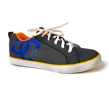 Zapatillas bajas con cordones DC Court Graffik Vulc gris azul naranja niños jóvenes 7, usado segunda mano  Embacar hacia Argentina