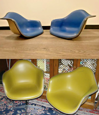 *VENTA 4 CARCASAS DE BRAZO DE FIBRA DE VIDRIO SILLA AZUL GRIS OLIVA AMARILLO EAMES HERMAN MILLER segunda mano  Embacar hacia Argentina