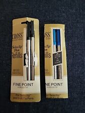 Used, New Vintage Cross Refills Selectip Black Blue Ink Fine Point  for sale  Shipping to South Africa