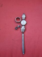 Lote de joyas de plata esterlina vintage anillos, pendientes y extremos de reloj usados  segunda mano  Embacar hacia Mexico