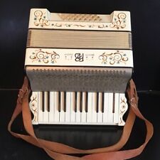 Stunning Vintage Small HB Piano Accordion In Full Working Order Floral Decor for sale  Shipping to South Africa