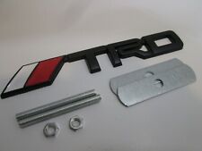 Used, BLACK TRD Grill Badge Front Emblem 3D Car Metal Logo with Screw Fittings  for sale  Shipping to South Africa