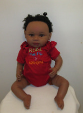 Boneca bebê pele marrom renascida 18+ polegadas comprar usado  Enviando para Brazil