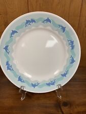Corelle Ocean Dance Dolphins Dinner Plates 10.75" diameter Set of 4 for sale  Shipping to South Africa