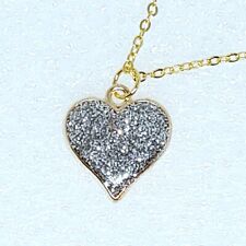 Silver glitter heart for sale  SKEGNESS