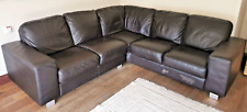 genuine italian leather sofa for sale  BRENTWOOD
