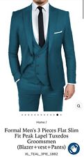 s jacket suit teal men for sale  Jacksonville