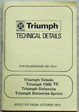 Triumph 1500tc dolomite for sale  LEICESTER