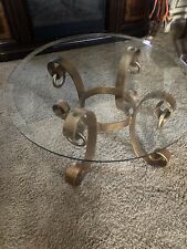 round iron top table glass for sale  Dover