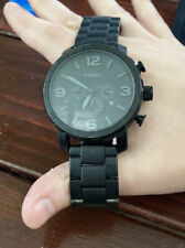 Relógio masculino Fossil Nate Jr1401 mostrador preto face arranhada  comprar usado  Enviando para Brazil