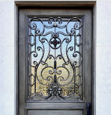 Grelha de ferragens de porta rústica para uma porta ou janela de ferro forjado feita à mão forjada comprar usado  Enviando para Brazil