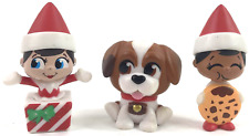 3 Elf on the Shelf Merry Minis Crispus Nibblekins Cookie Dog Present Figures, used for sale  Shipping to South Africa