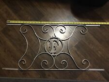 aluminum storm screen door guard/grill letter F MCM scroll vintage retro, used for sale  Shipping to South Africa