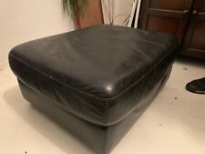 Black leather pouf for sale  LIVERPOOL