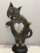 Wooden striped cat for sale  Buffalo Grove