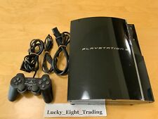 PS3 przezroczysta czarna konsola CECHA 60GB pełne akcesoria PlayStation 3 Fat [CC], używany na sprzedaż  Wysyłka do Poland