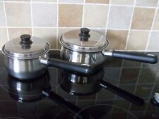 Saucepans two stainless for sale  BURY ST. EDMUNDS