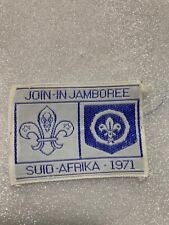 (t64g-3) Boy Scouts -   Join in Jamboree - SUID AFRIKA - 1971  patch for sale  Shipping to South Africa