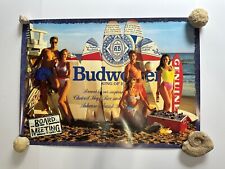 VTG 80s Budweiser Beer Board Meeting Poster 20X28 bikini beach Volleyball for sale  Shipping to South Africa